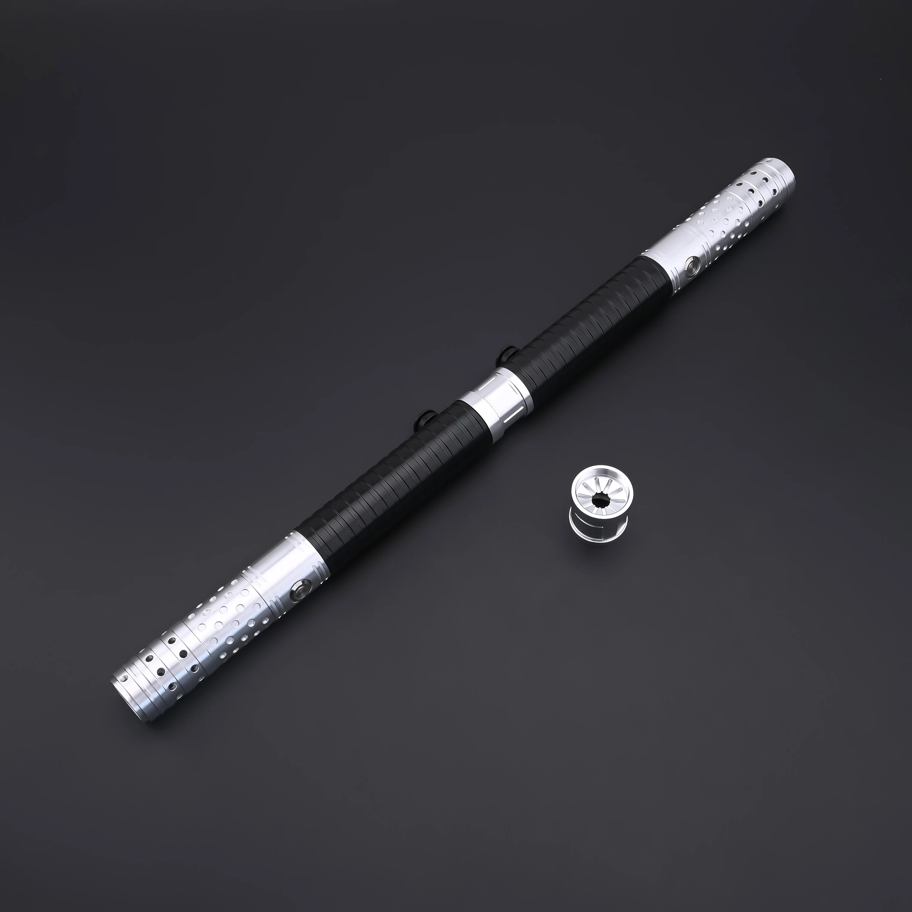 

TXQSABER Double Bladed Heavy Dueling Neo Pixel LightsaberLaser Sword with Removable Blade Metal Hilt Blaster Colors Change Toys