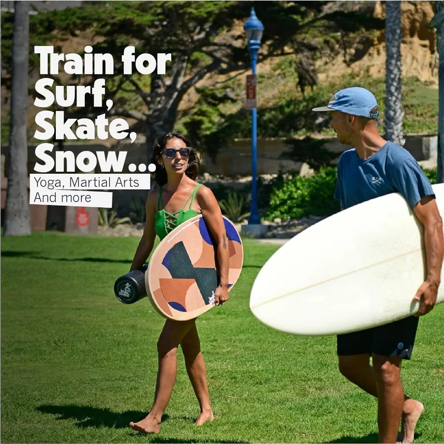 مدرب لوح التوازن الداخلي الأصلي لثبات القوة الأساسية والأداء الرياضي مثالي لركوب الأمواج والتزلج #6