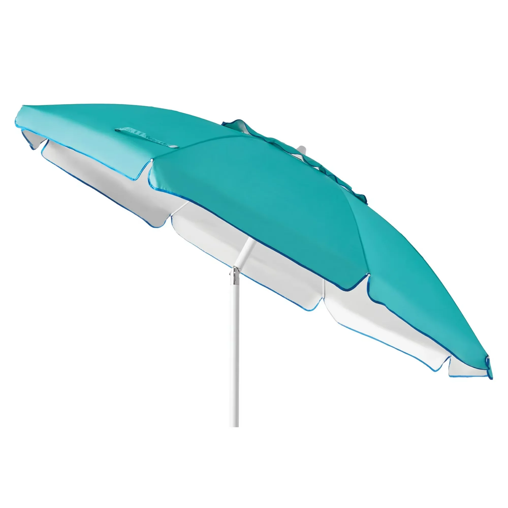 

6.5' Turquoise Beach Umbrella with Tilt, UV Protection, Lightweight and Portable Sun Shade, Sand Anchor Included, Durable Aluminum Pole, Easy to Open and Adjust, Perfect for Beach, Poolside, Picnic, Outdoor Sports, Travel, Patio, Backyard, Sun Protection