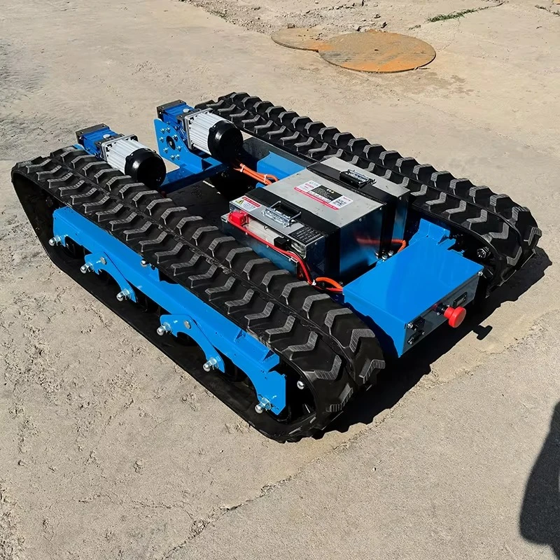 Custom Rubber Track Chassis Tracked Vehicle Rubber Track Chassis with Engine Wireless Remote Control with Remote Control