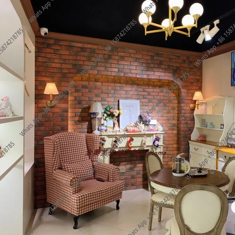 

French pastoral high back chair American retro bedroom study balcony lattice with armrests single sofa