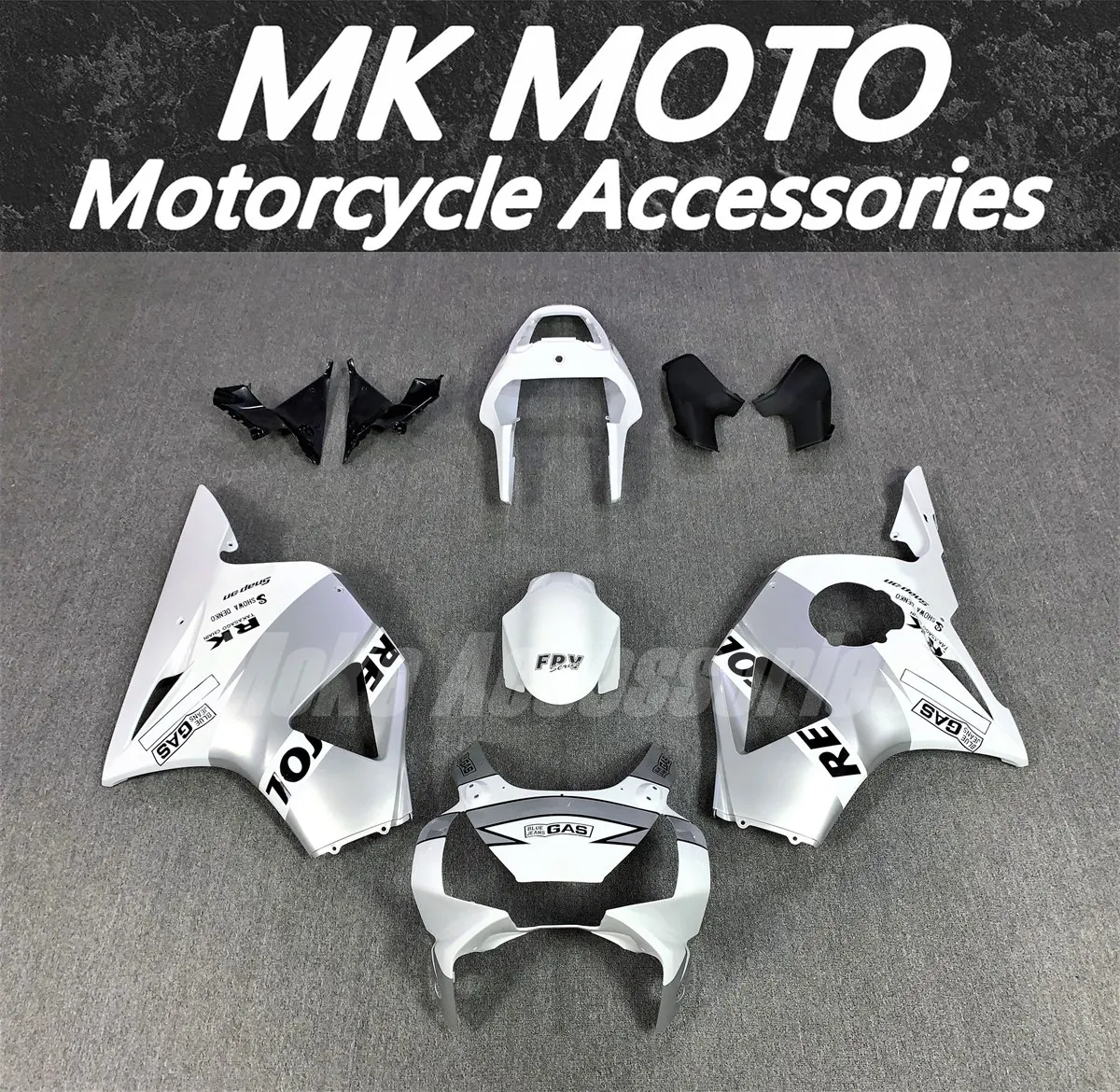 

Moke moto Motorcycle Bodywork Set For Cbr900rr 954 2002-2003 Fairings Kit Fit High Quality ABS Injection New Silvery White