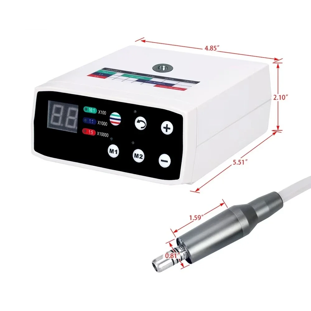 200000 Rpm Dental Mocny mikrosilnik LED Kliniczny stomatologiczny bezszczotkowy mikrosilnik współpracuje z kątem dentystycznym 1:5 1:1 16:1