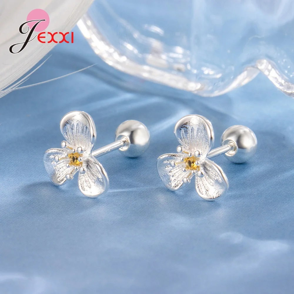 

Elegantment Flower 925 Sterling Silver Stud Earrings For Women Simple Jasmine Earrings Stud Party Jewelry Gift 2025