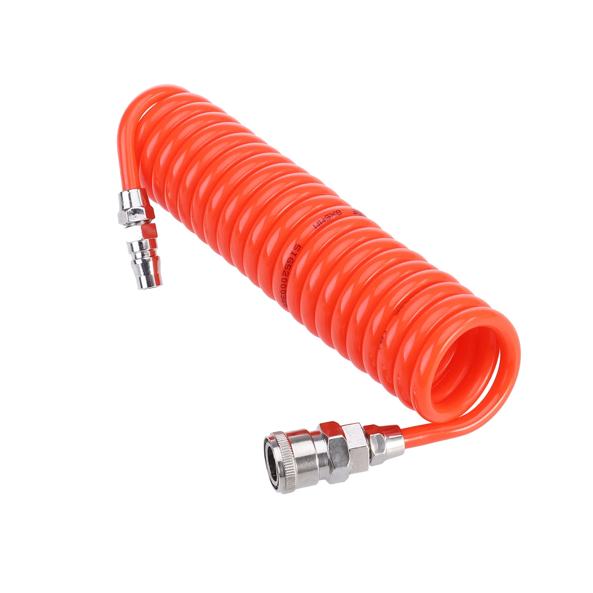 

8Mm 5Mm Flexible Retractable Pu Recoil Air Hose Compressor Non-Toxic Oil Water Resistant 8-10Kgf/Cm²