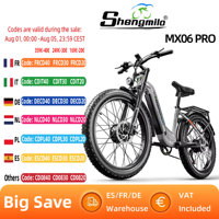 Shengmilo MX06 Pro Electric Bicycle 26 Inch Fat Tires Electric Bike For Adult 500W 48V 17.5AH Battery E-Bike Off-Road Ebike
