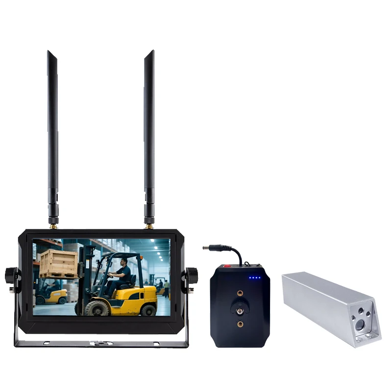 7 HD 1080P Touch Screen Wireless Forklift Camera System with Laser Positioning and Rechargeable Battery
