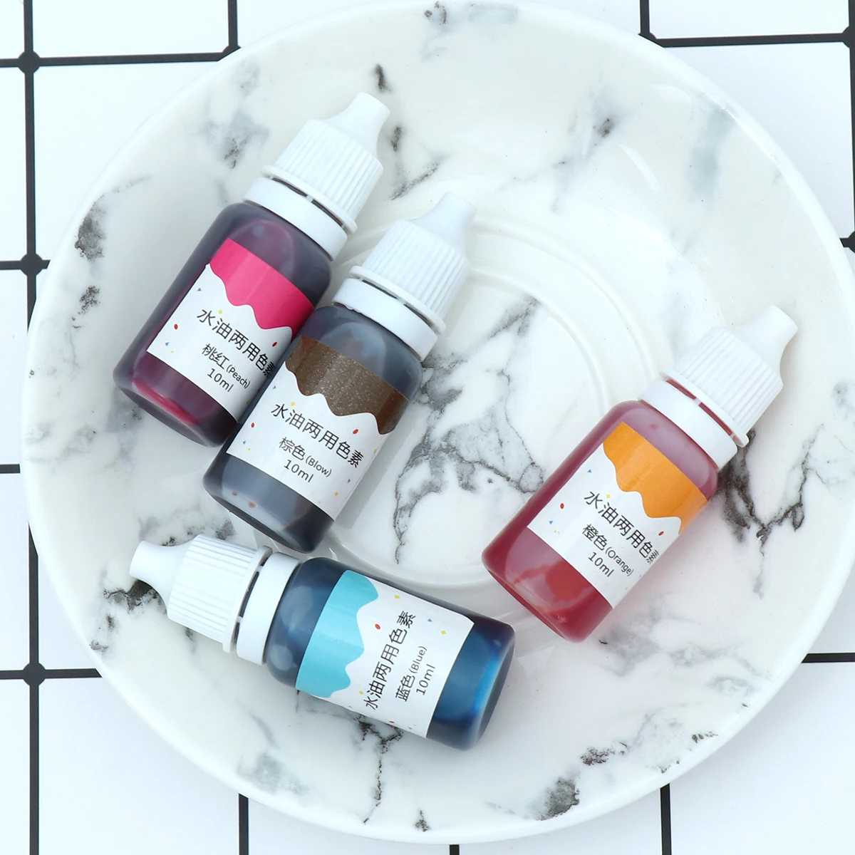 

12Pcs Water Oil Dual Use Color Pigment 10ml DIY Soap Making Set Bath Bombs Resin Epoxy Coloring Liquid Soap Dyeing Pigment