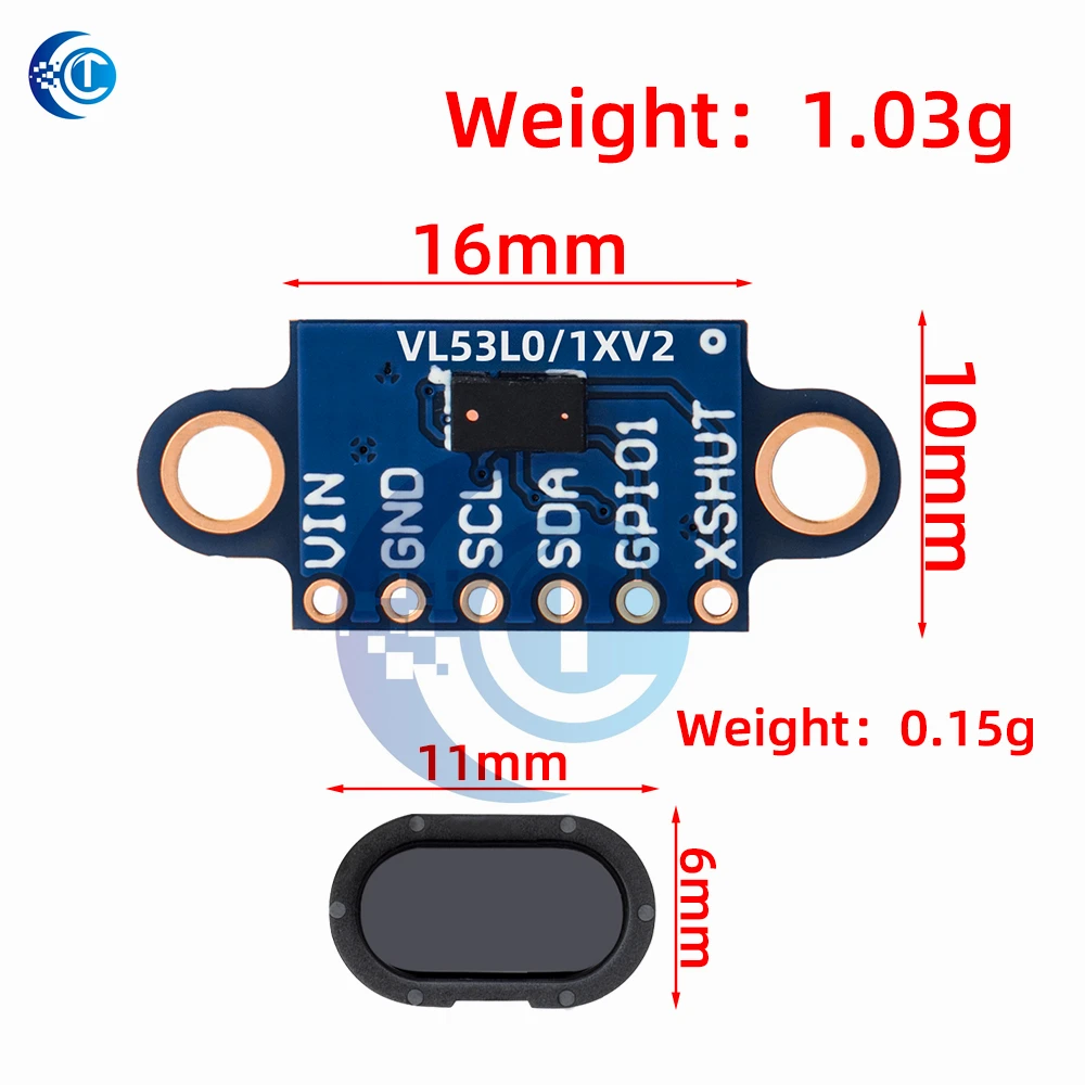 VL53L0/VL53L3CX Time-of-Flight ToF Laser Ranging Sensor Module Breakout 3M 940nm IR Laser Distance I2C IIC For Arduino