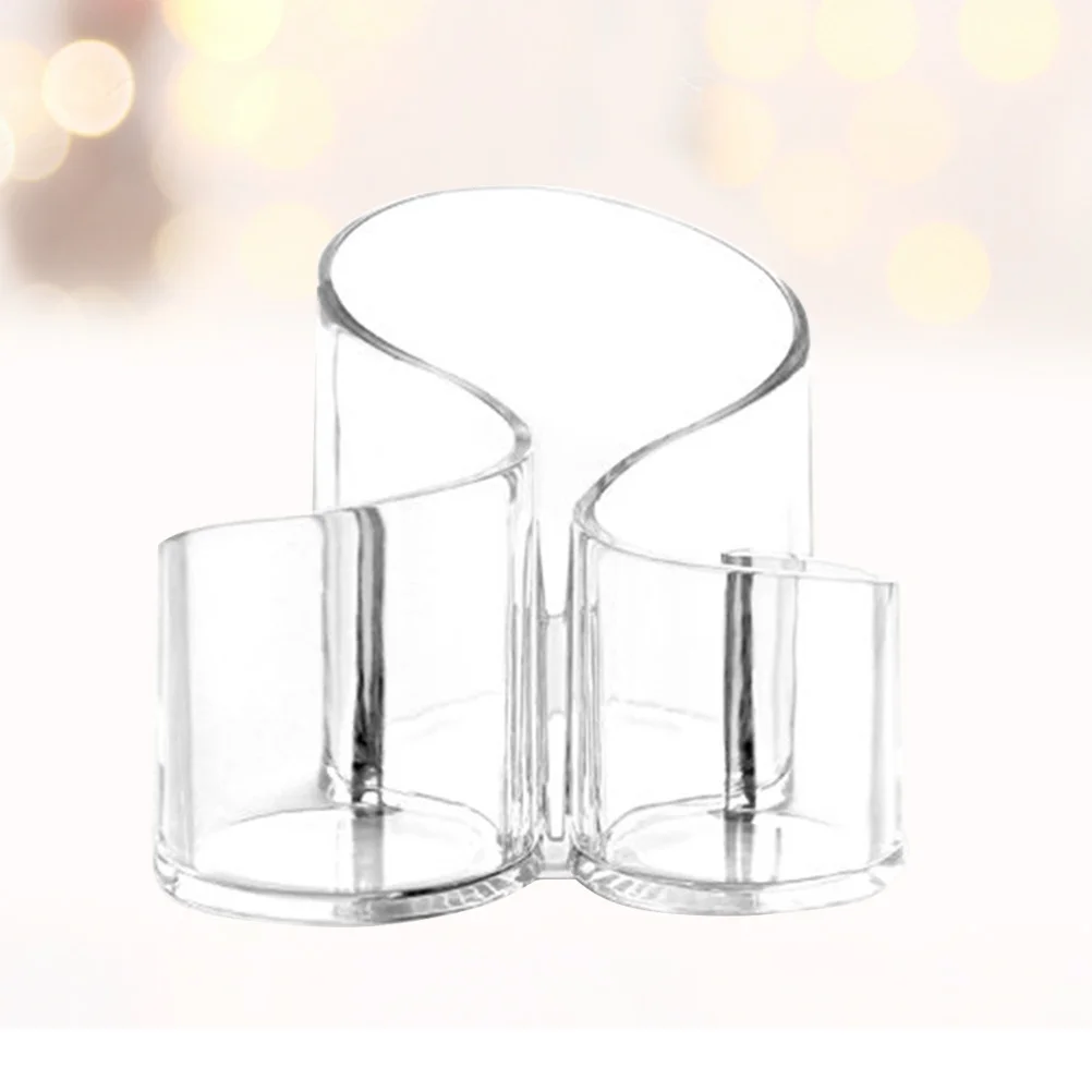 

Clear Acrylic Brush Storage Box Transparent Organizer for Eyebrow Pencil Lipstick Desktop Storage Case