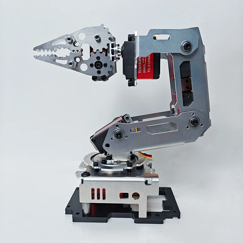Arduino Desktop Servo Programmable 6-Degree-of-Freedom Industrial Robotic Arm Model with Mobile Phone Gripper DIY Kit