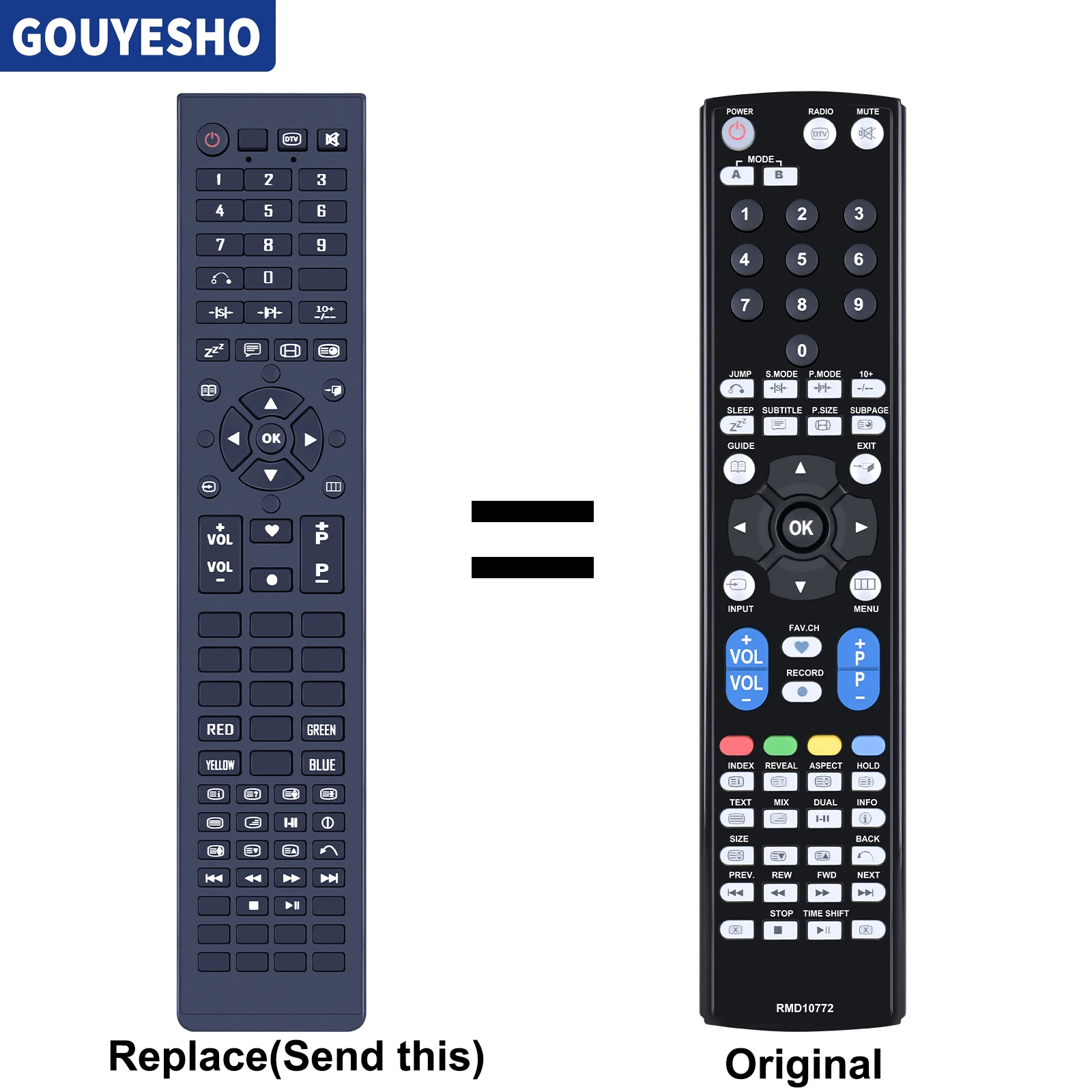 

New Replacement Remote Control For Evotel RMD10772 ELCD32TSEHD 32TSHD ELED16L5HD ELED19L5HD