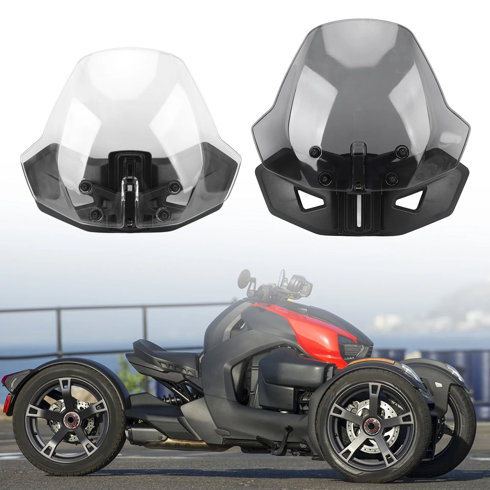 

Ветрозащитный экран, высокая прочность, простая установка 219401032, регулируемый, устойчивый для Ryker 600 900 Sport