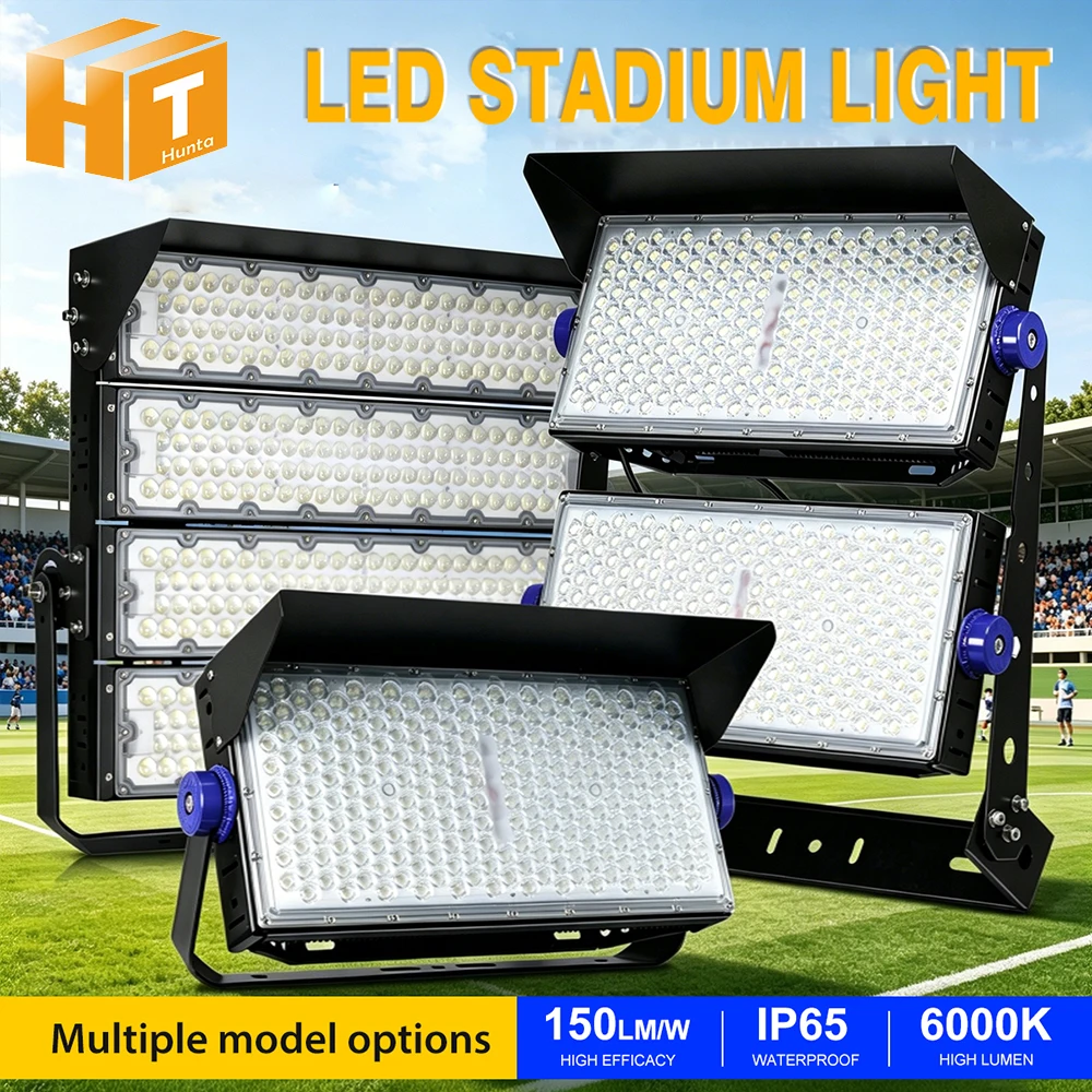 240W/480W/720W/960W LED-Stadionbeleuchtung, Superhelle SMD2835 6000K Tageslicht, IP65 Wasserdichte Outdoor-LED-Flutlichtanlage für Fußballfelder, Tunnel, Industrielle Sportplatzbeleuchtung