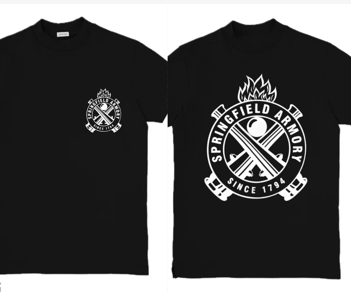 2026 Sommer Neuer Stil Springfield Armory Style Hochwertiges, modisches, bequemes bedrucktes Rundhals-T-Shirt für Herren