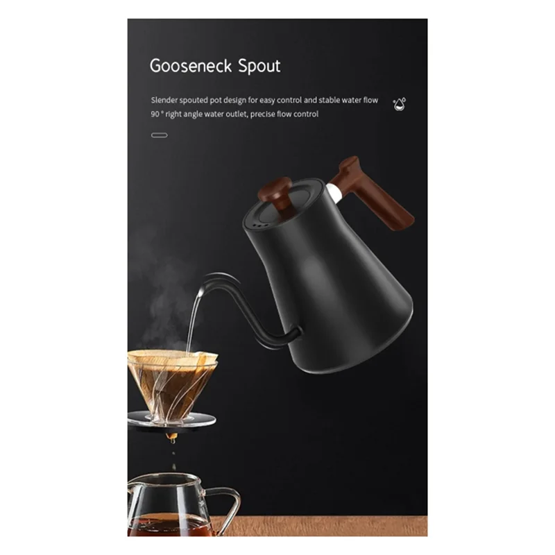 900 مللي معقوفة غلاية كهربائية الذكية التحكم في درجة الحرارة وعاء 1200 واط التدفئة السريعة غلاية 304 الفولاذ المقاوم للصدأ بطانة الولايات المتحدة التوصيل