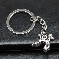 Keychain Holder Souvenirs Gift Vintage Handmade Antique Silver Color 21x18mm Poodle Dog Pendant Keyring