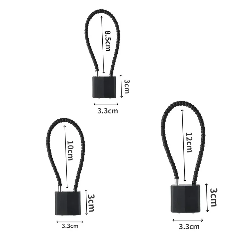 Imagem -06 - Fio de Aço Macio Cadeado de Corda Longa Multi-purpose Chave de Bloqueio da Porta Armário Seguro Hardware Doméstico Segurança Anti-roubo um