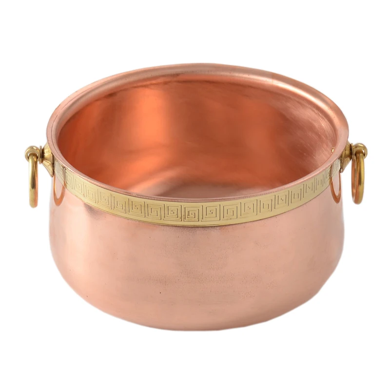 

Pure Copper Thickened Restaurant Single Hot Pot One Person One Pot Small Hot Pot Home Shabu Mutton Small Copper Pot General