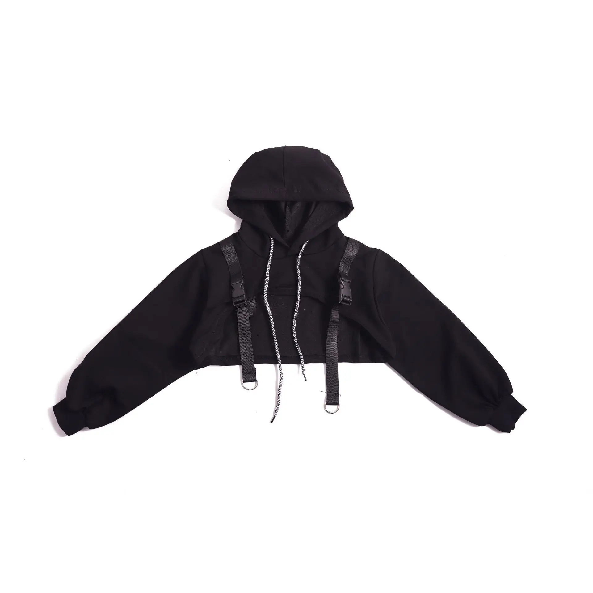 Jazz Dance Costume Children's Catwalk Performance Costume Black Spring and Autumn Hip-hop Costume Hip-hop Suit Girl