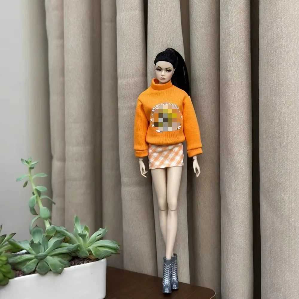 clothing set + shoes / 30cm doll clothes sweater top skirt jeans pant / fashion outfit for 1/6 Xinyi FR ST blythe OB BB Doll
