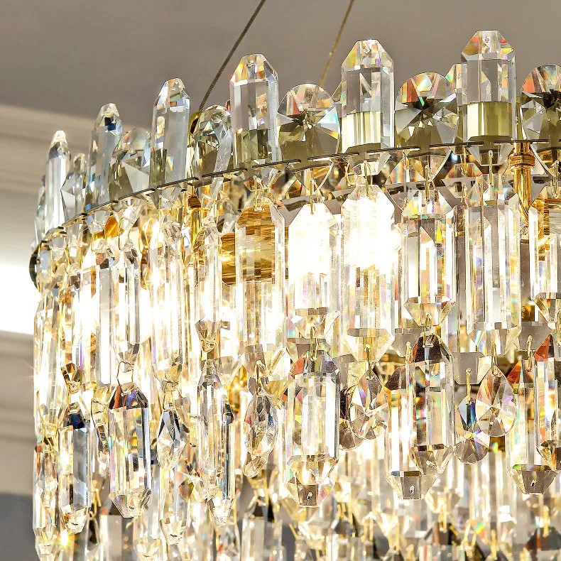 Modern Luxury Crystal Pendant Light LED Chandelier Living Room Kitchen Lamp Home Decor Decorative Ceiling Lighting Light Fixture