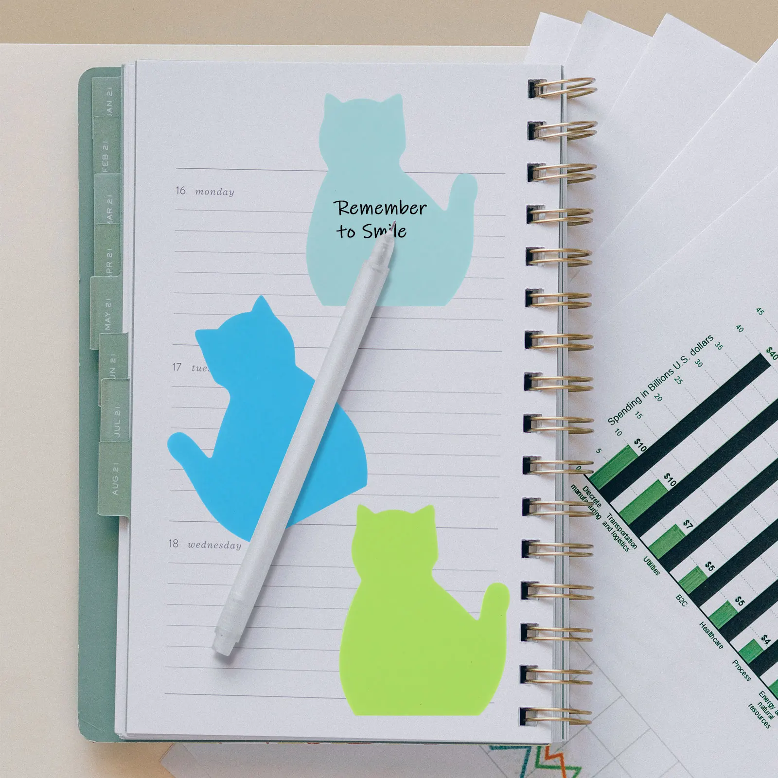 

8pcs Bright -Stick Note Pads Cute Memo Pad Funny Writing Practical Blank Notepads Office Home Supplies 30 Sheets Per