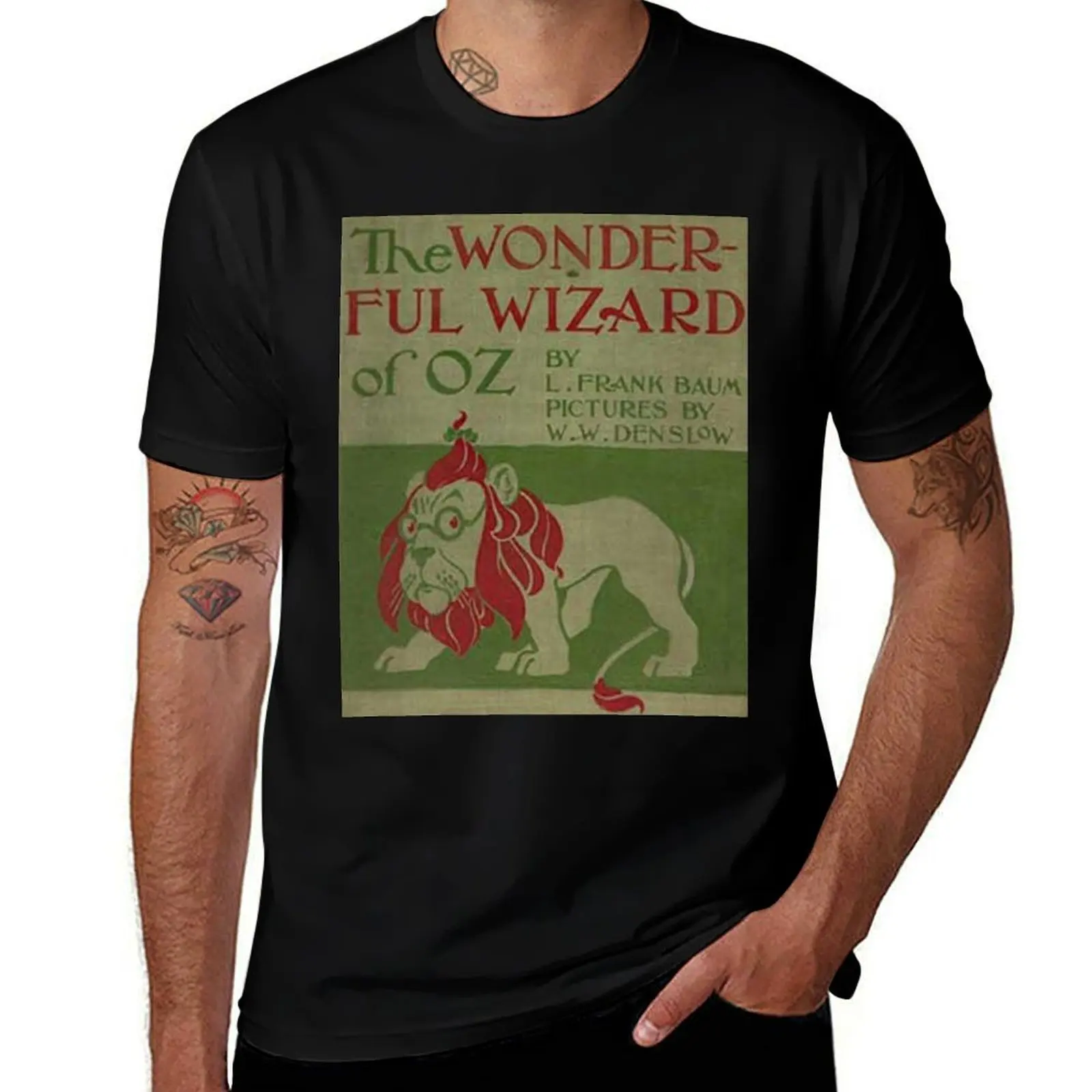 The Wonderful Wizard of Oz Classic Book Cover T-Shirt Art Pattern Printed Casual Top T-Shirt