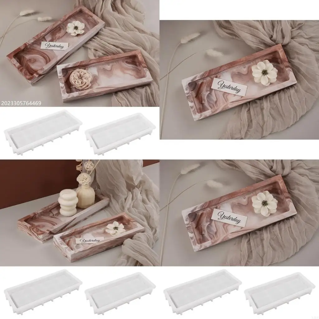 

N2UE Rectangle Tray Mold Jewelry Holder Dish Mold Decorative Tray Molds