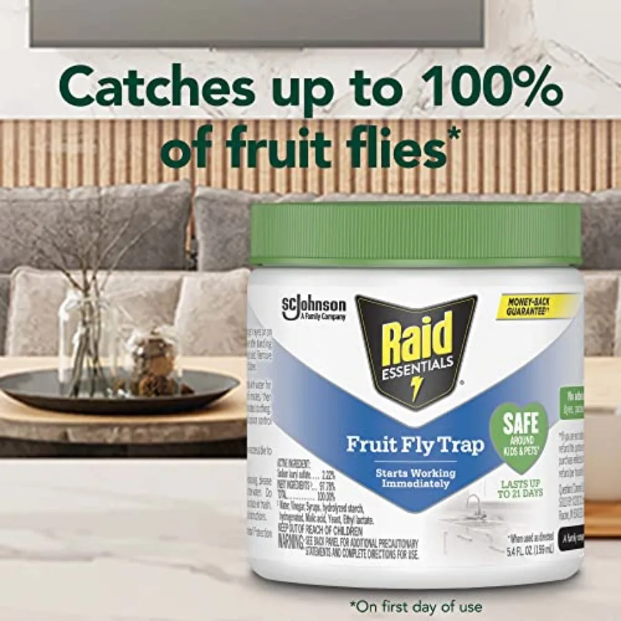 Essentials Fruit Fly Trap, Made with Essential Oils, Child and Pet Safe, 5.4 oz