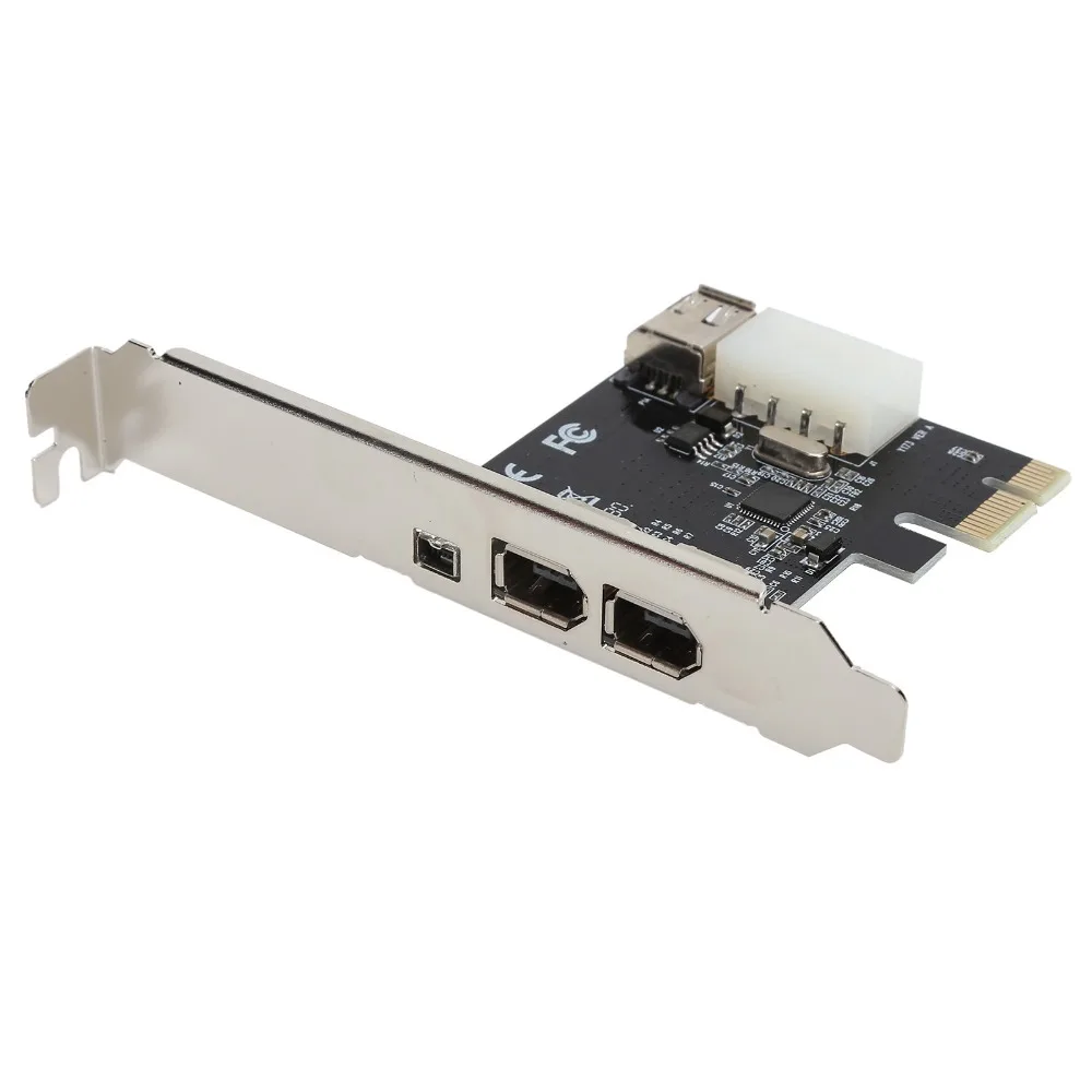 

3 Port 1394A PCIE FireWire Expansion Card 1394 Interface Portable HD Video Adapter FireWire Expansion Card Camera Video Capture