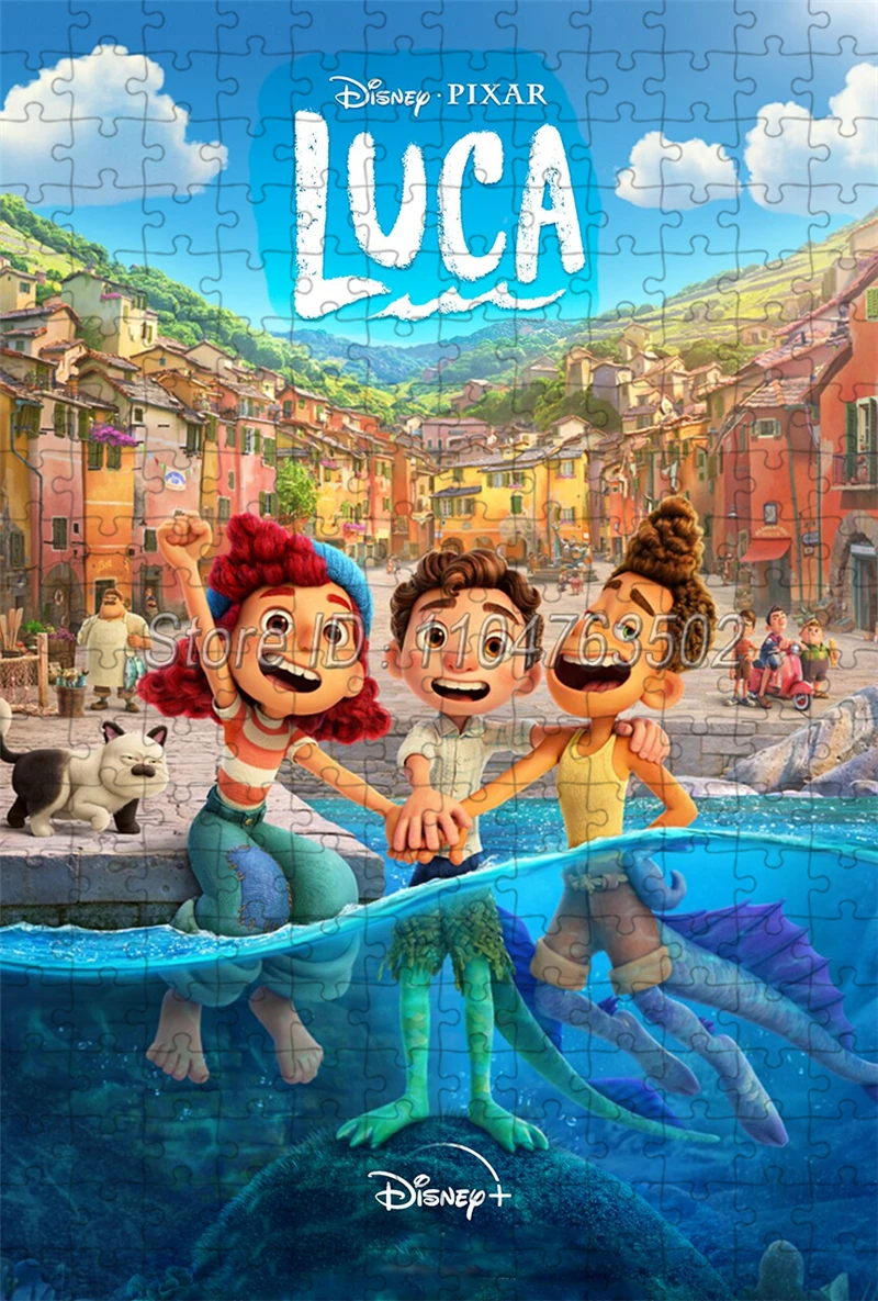108/200/300/500/1000 ピースジグソーパズルディズニーアニメーション映画ルカパズル子供のための手作りおもちゃホーム手芸ゲーム