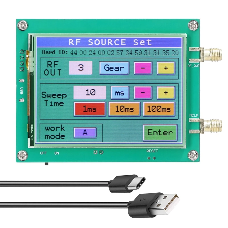 MAX2870 23.5-6000MHz Signal Generator 0.5PPM Low Noise Signal Source Touchable Screen PC Software Control PLL VCO-A28R