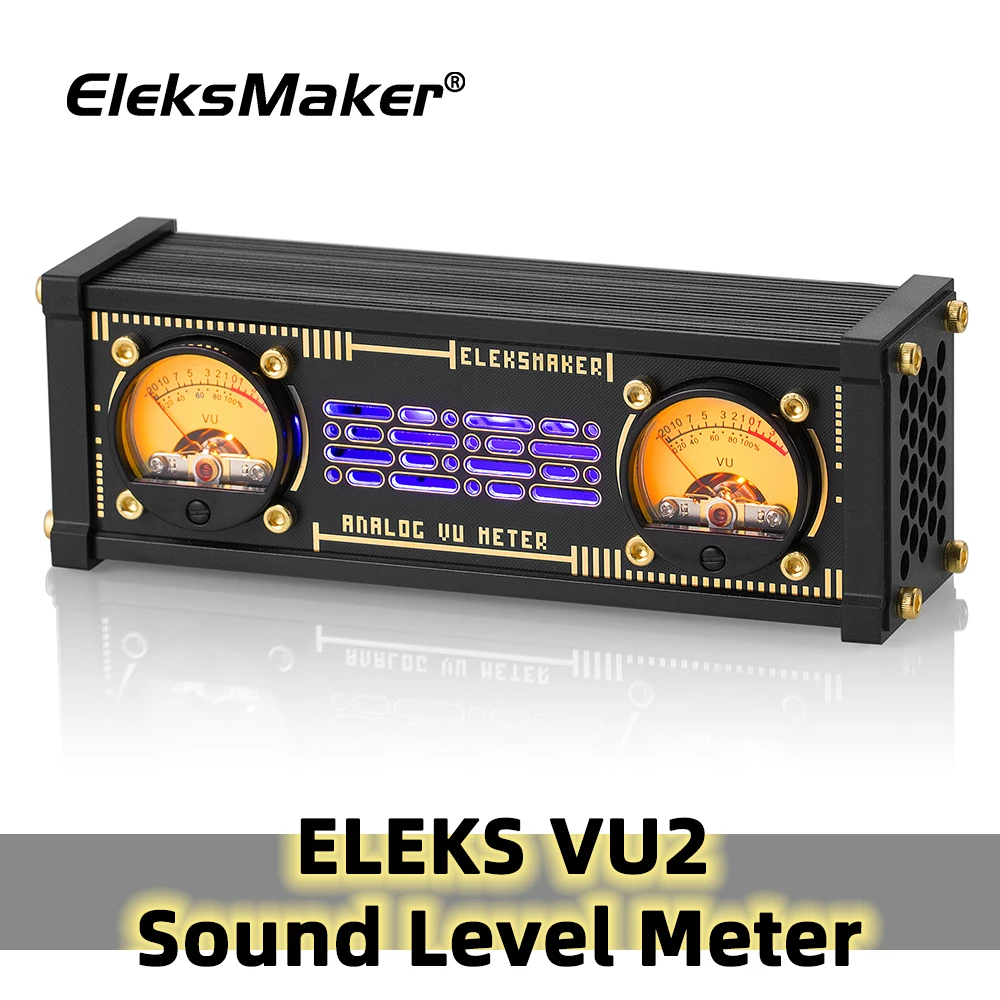 Elekmaker lampu Led Pickup suara, lampu Led RGB dekorasi meja musik Vintage Retro Usb Novelty SteamPunk Y2k VU2