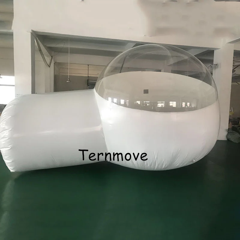 Opblaasbare half witte bubbeltent, woonkamer buiten tenten waterdicht, vloeren bruiloft tenten, camping gazon tent met vestibule