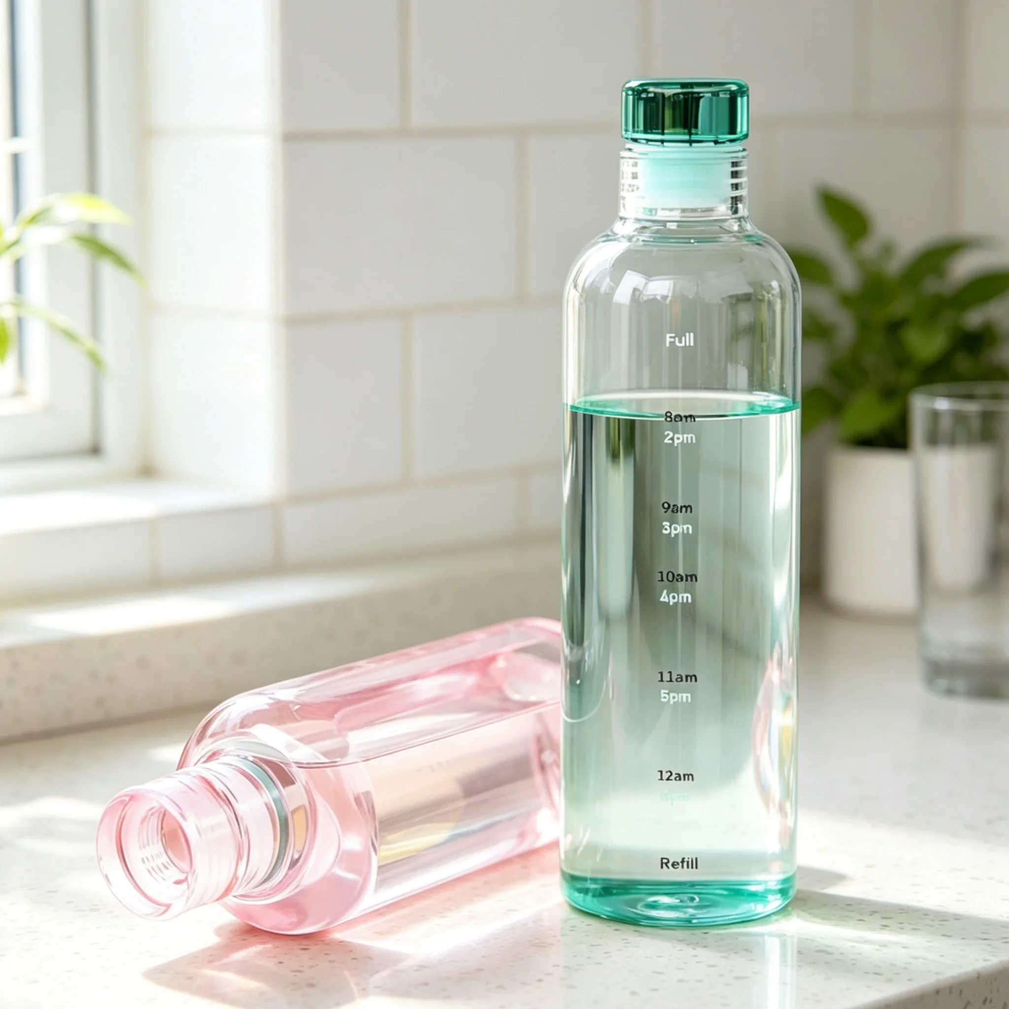 700ml Newest Water Cup Sport Water Bottle With Time Scale Couple Plastic Portable Water Container Anti-drop Outdoor Water Bottle image 4