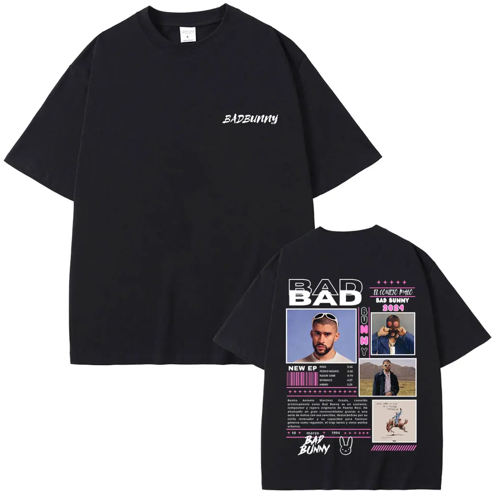 

Rapper Bad Bunny T Shirts Nadie Sabe Lo Que Va A Pasar Manana Music Album Graphic T-shirts Men Fashion Hip Hop Oversized T-shirt