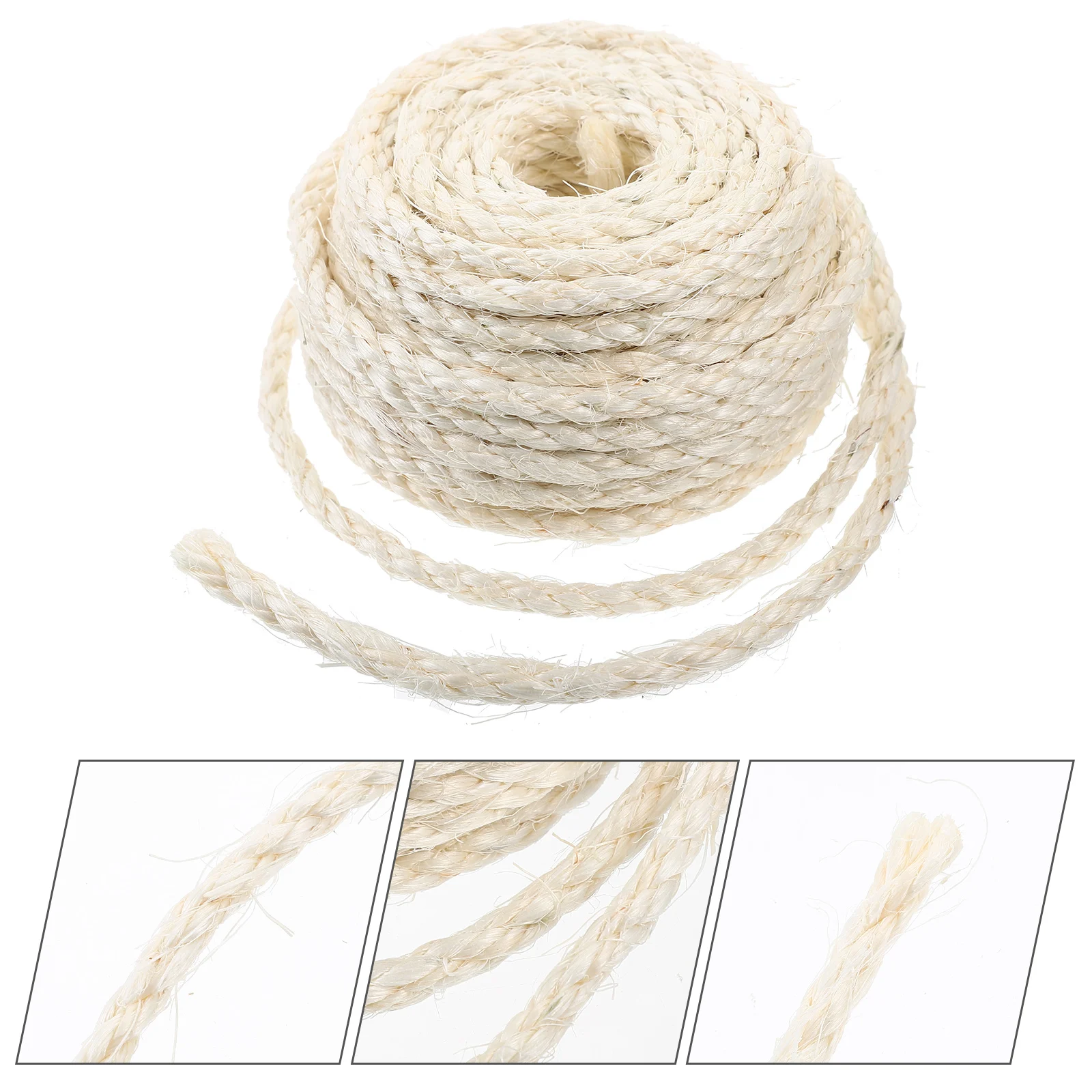

Sisal Rope 6mm x 10m Natural Jute Cat Scratching Post Replacement Durable Multi-function DIY Pet Accessories Sturdy