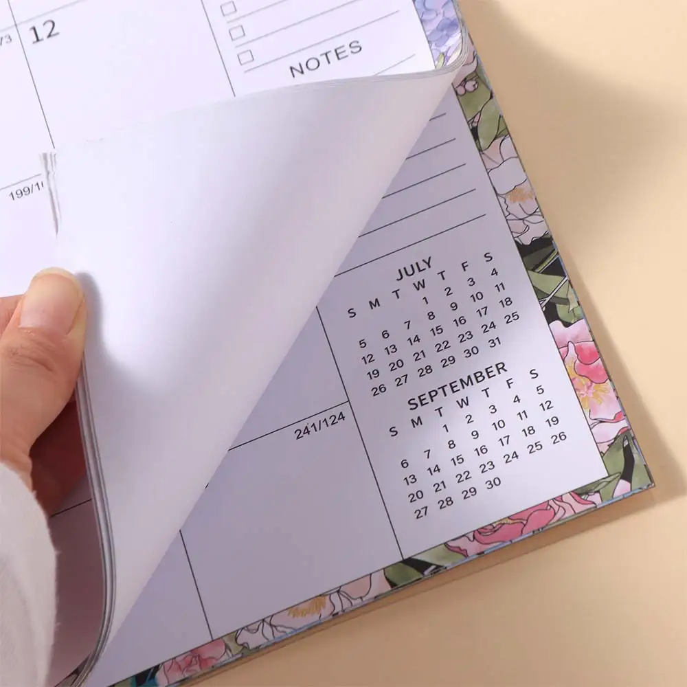 

Creative Wall Calendar Spacious Thick Paper Hanging Calendar Monthly Layout with Waterproof Cover Coil Calendar Family Planning