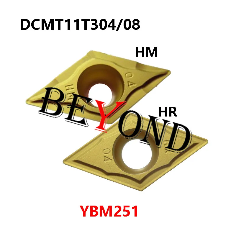 DCMT11T304-HM YBM251 DCMT11T308-HM YBM251 оригинальные карбидные вставки DCMT 11T304 11T308 обработка токарных инструментов из нержавеющей стали