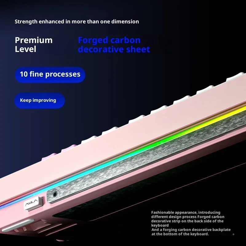 Aula NOVA75 MAX لوحة المفاتيح الميكانيكية مع شاشة 1.14 بوصة 10000mAh بلوتوث لوحة مفاتيح الألعاب اللاسلكية مقبض معدني طوقا مبادلة ساخنة #4