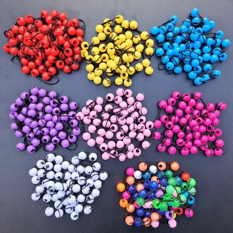 

48pcs/Hair Tie Balls 18.5mm Bubble Ponytail Holders Double Bead Bubble Hair Balls Tie Elastic Accessories for Baby Toddler