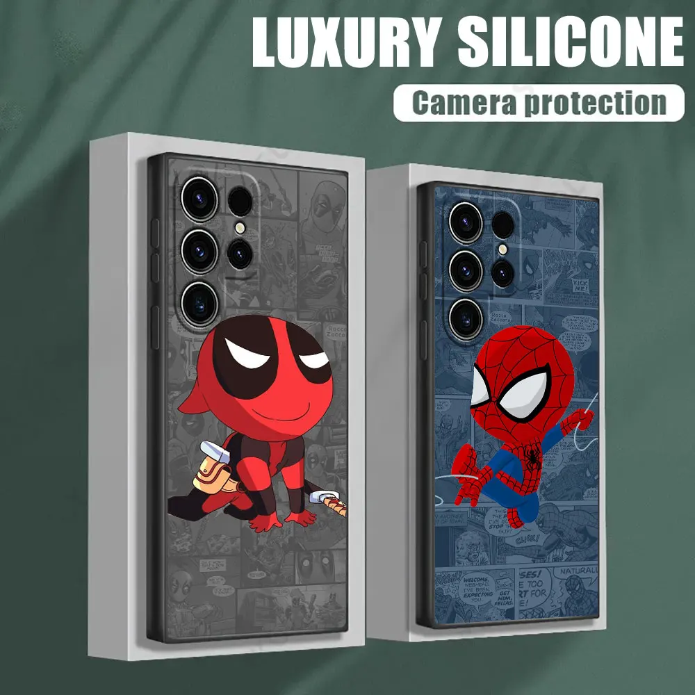 

Cartoon Marvel Deadpool Phone Case for Samsung Galaxy S26 S25 Ultra S24 S23 Ultra S22 Plus S21 5G S20 S21 FE S26 Ultra S25 Funda