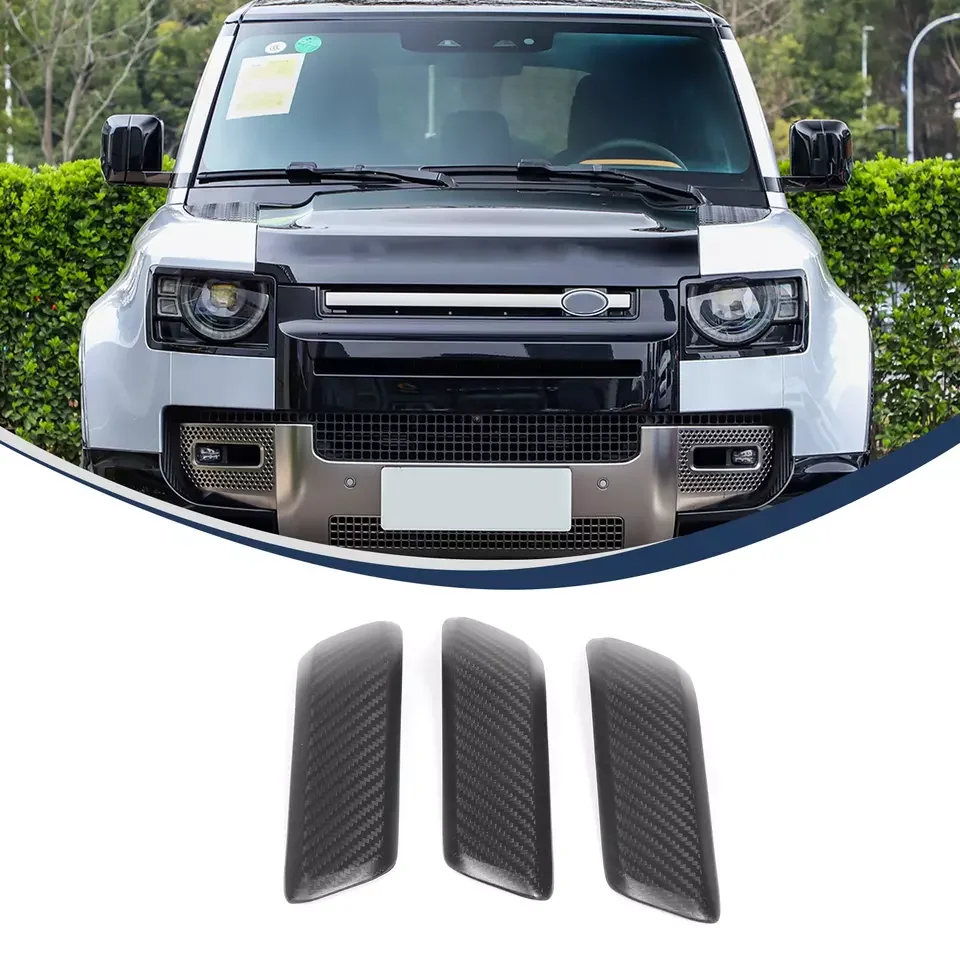 

Matte Real Carbon Fiber Inner Handle Sticker For Land Rover Defender 110 20-23