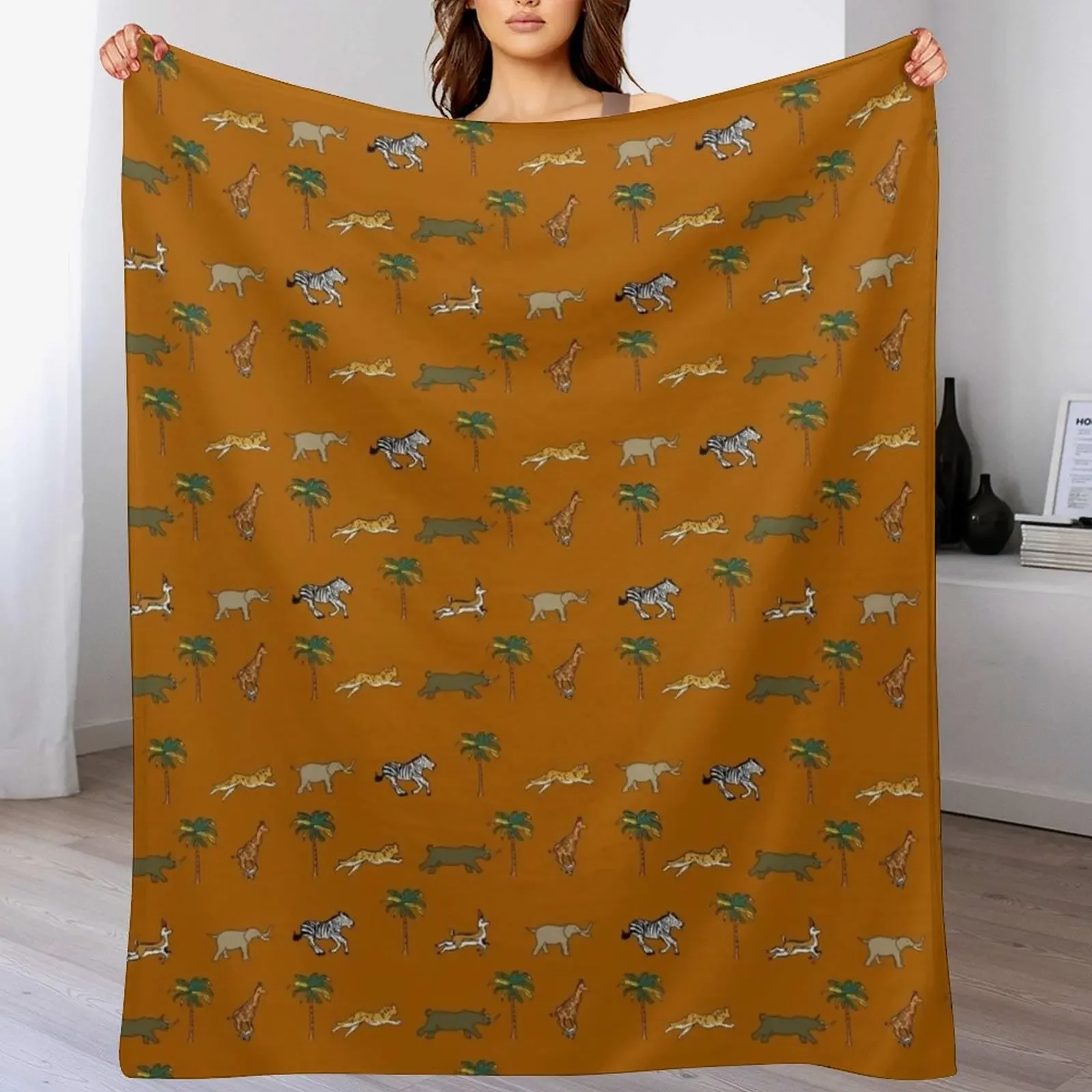 

Darjeeling Limited Luggage Pattern Fan Art Throw Blanket Cozy Sofa Blanket for TV Watching Napping