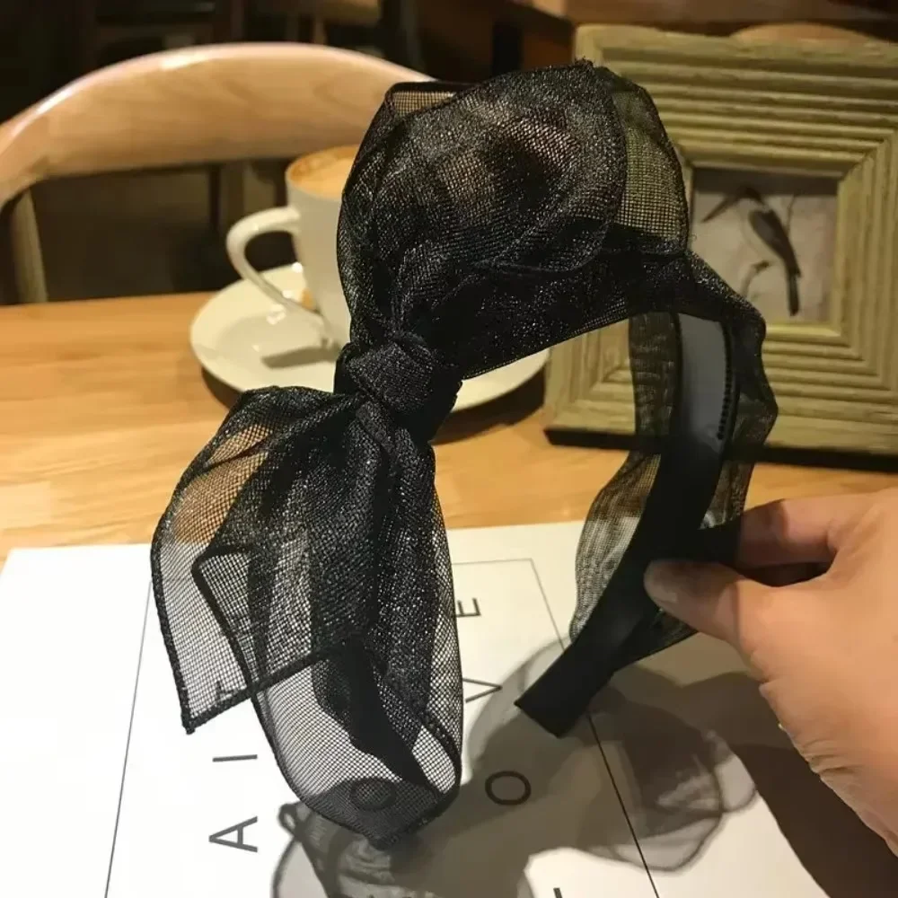 

Fashion Trend Women's Wide Headband Bow Knot Cross Sweet Korean Style Polka Dot Hairband Cute Hair Hoop Headwear Headdress