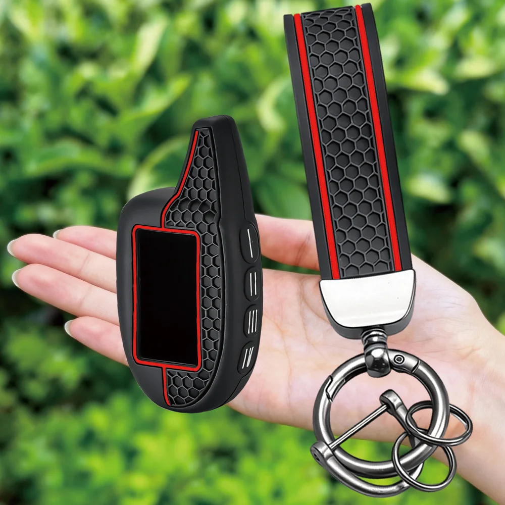 4 Buttons Keychain Silicone Key protection Case for Scher-khan Magicar 7/8/9/10/11/12 101 LCD Two Way Car System LCD Key Cover
