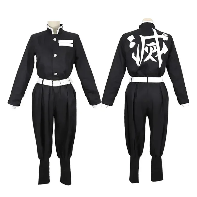 Anime Demon Slayer Kimetsu no Yaiba Agatsuma Zenitsu Costume Cosplay donna Kimono uniforme Halloween Christmas Party Clothes
