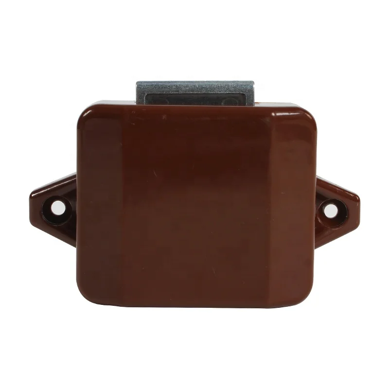 TYTXRV Camper Trailer Motorhome Parts 26mm Cabinet Lock Zinc Alloy + ABS Brown Color 10 Pcs /box Button Cupboard Lock