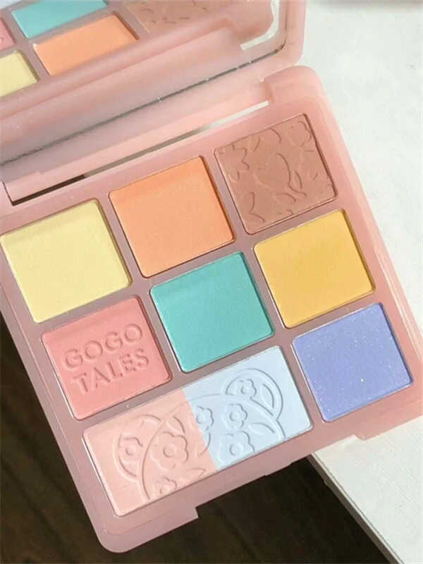 Gogotales Quicksand Bear Eyeshadow Palette Matte Earth Milk Tea Color Makeup Blush Highlight Integrated Make Up Palette